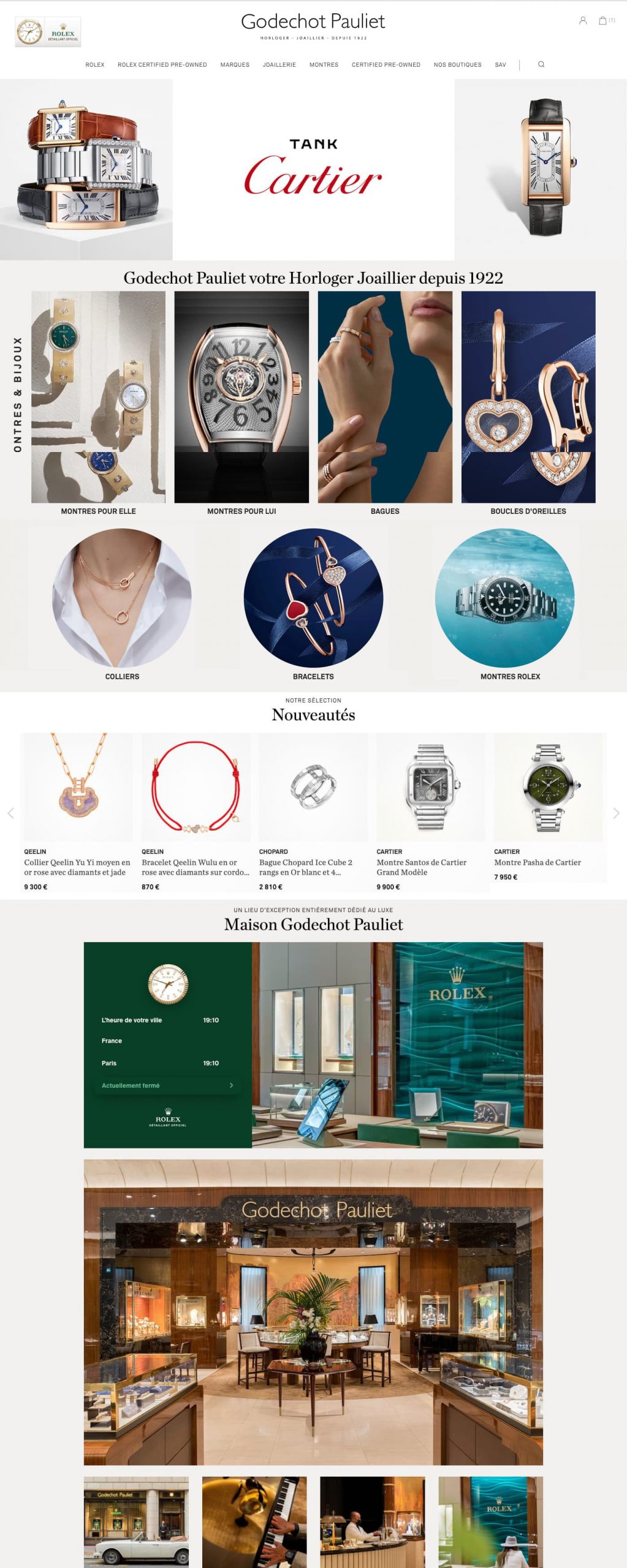 Sito di e-commerce della gioielleria godechot-pauliet.com