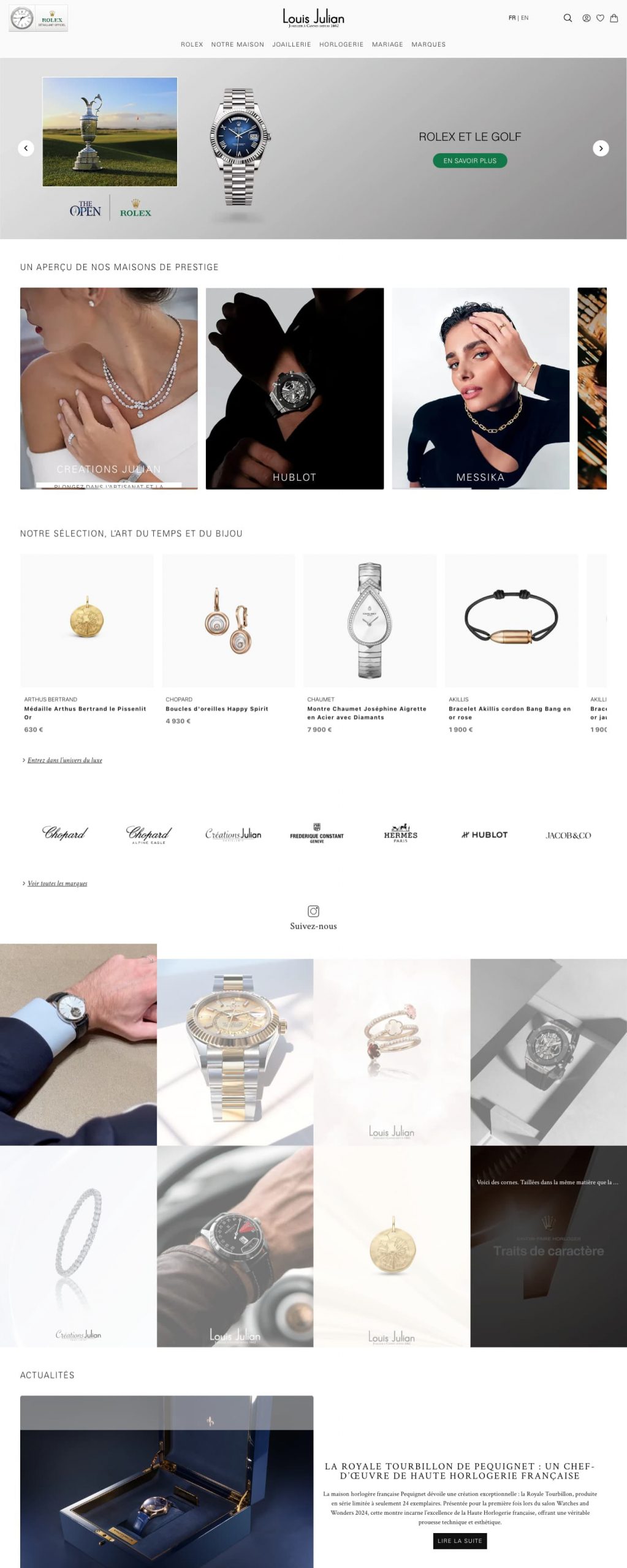 Sito di e-commerce della gioielleria bijouterie-julian.com